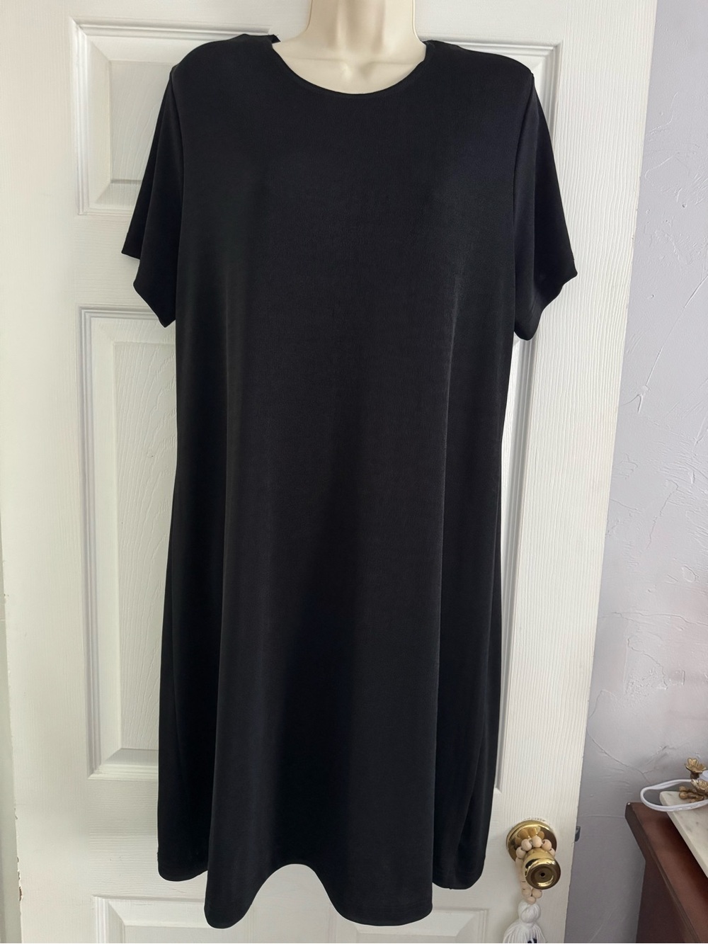 Black Short Sleeve Mini Dress